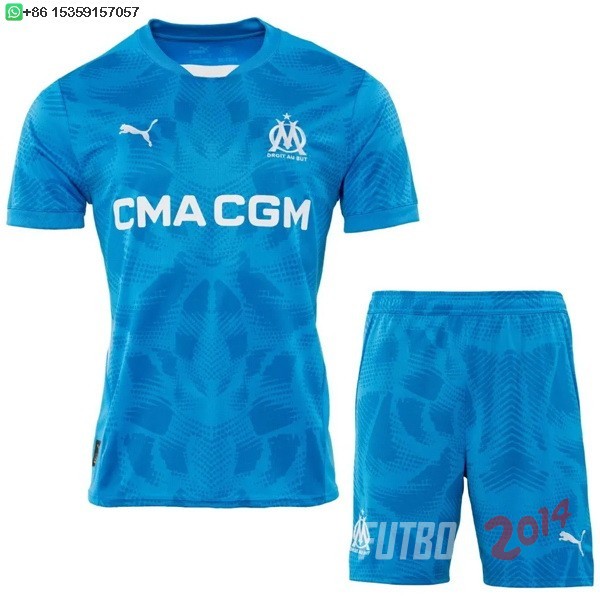 Camiseta Del Conjunto Completo Hombre Marsella Portero 2024/2025 Azul