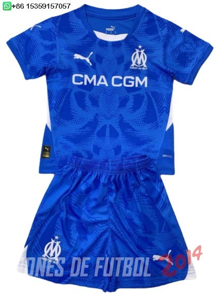 Camiseta Del Conjunto Completo Hombre Marsella Portero 2024/2025 Azul