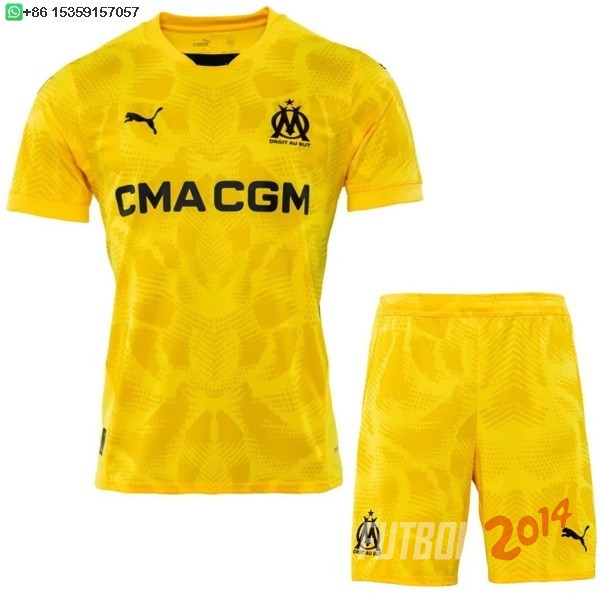 Camiseta Del Conjunto Completo Hombre Marsella Portero 2024/2025 I Amarillo