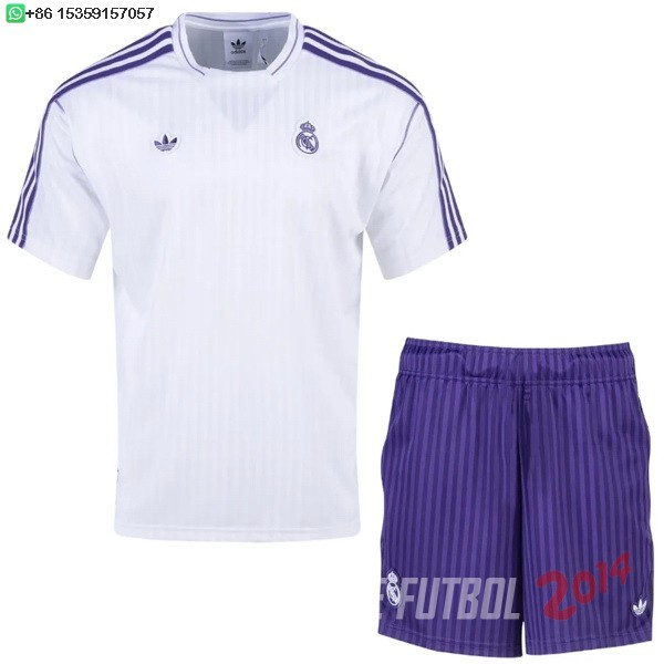 Camiseta Del Conjunto Completo Hombre Real Madrid Especial 2025/2026 Blanco Purpura