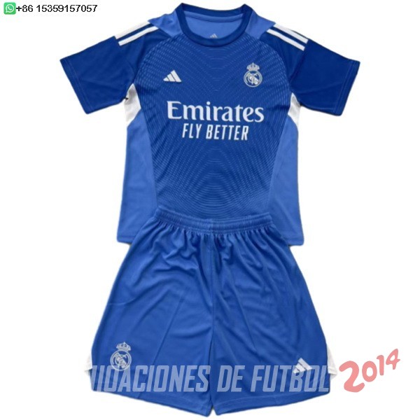 Camiseta Del Conjunto Completo Hombre Real Madrid Portero 2025/2026 Azul