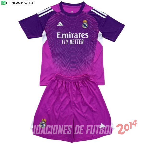 Camiseta Del Conjunto Completo Hombre Real Madrid Portero 2025/2026 Purpura