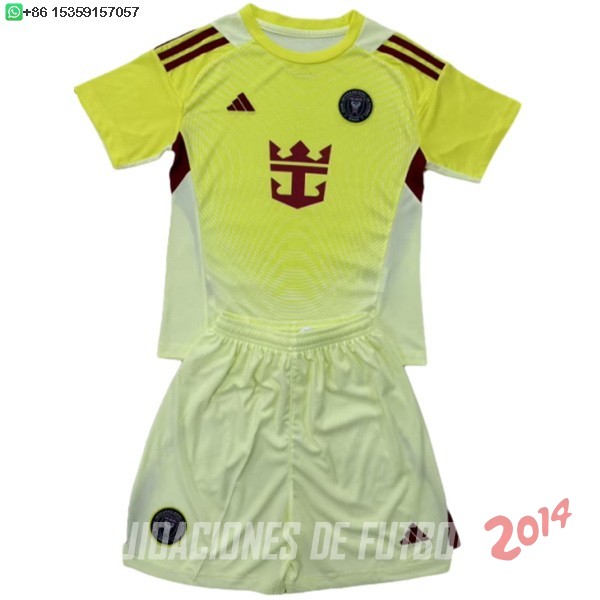 Camiseta Del Conjunto Completo Inter Miami Ninos Portero 2025/2026 Amarillo