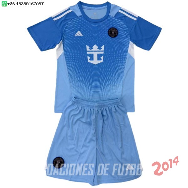 Camiseta Del Conjunto Completo Inter Miami Ninos Portero 2025/2026 Azul