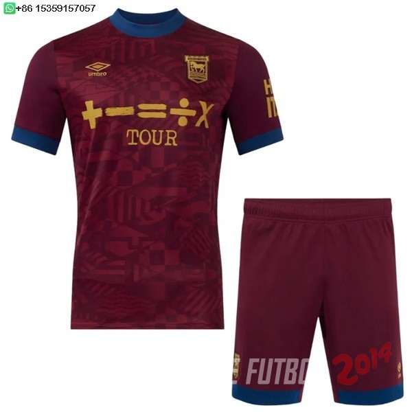 Camiseta Del Conjunto Completo Ipswich Town Ninos Segunda 2024/2025