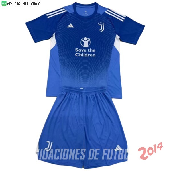 Camiseta Del Conjunto Completo Juventus Ninos Portero 2025/2026 Azul