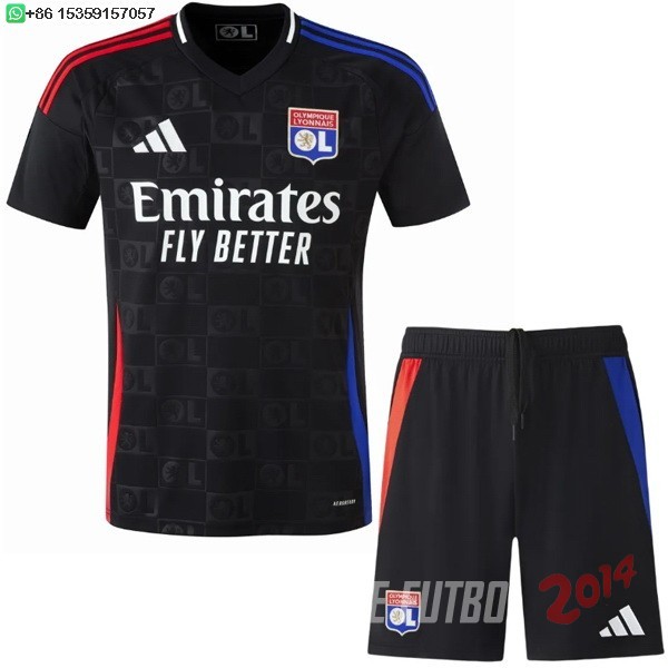 Camiseta Del Conjunto Completo Lyon Ninos Segunda 2024/2025