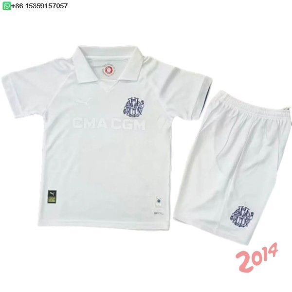 Camiseta Del Conjunto Completo Marsella Ninos Especial 2024/2025 Blanco