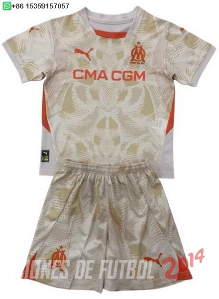 Camiseta Del Conjunto Completo Marsella Ninos Portero 2024/2025 Amarillo