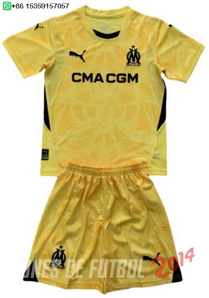 Camiseta Del Conjunto Completo Marsella Ninos Portero 2024/2025 I Amarillo