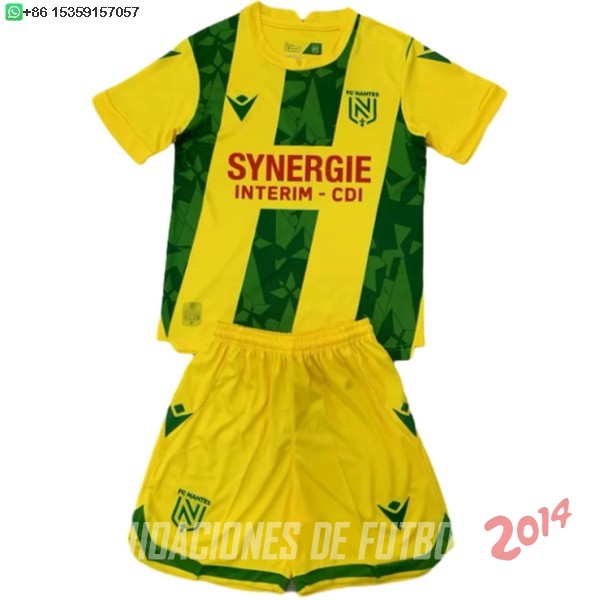 Camiseta Del Conjunto Completo Nantes Nino Primera 2024/2025