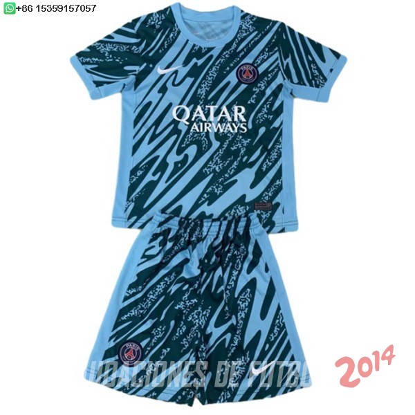 Camiseta Del Conjunto Completo Paris Saint Germain Ninos Portero 2024/2025 Azul