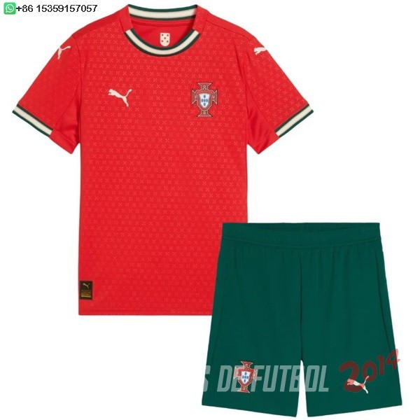 Camiseta Del Conjunto Completo Portugal Nino Primera 2025