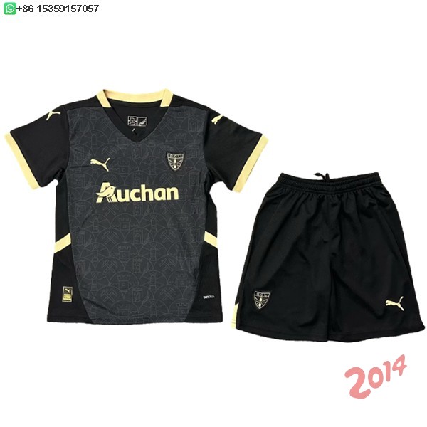 Camiseta Del Conjunto Completo RC Lens Ninos Especial 2024/2025 Negro