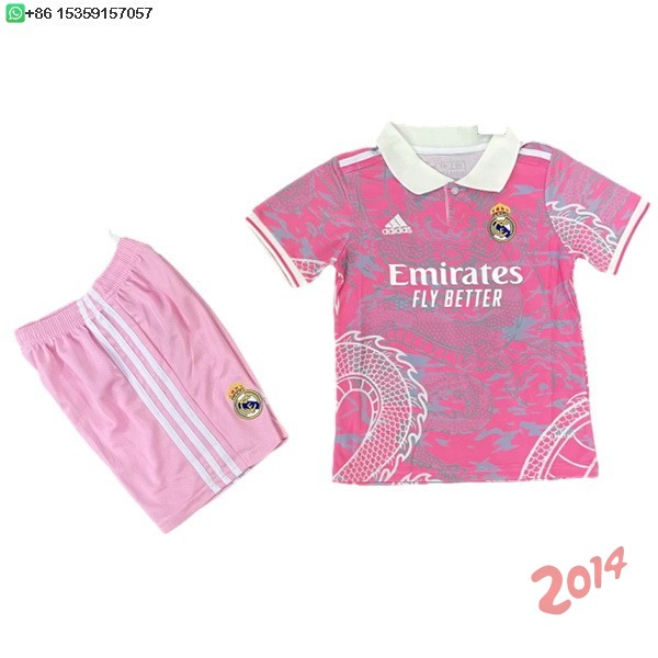 Camiseta Del Conjunto Completo Real Madrid Ninos Especial 2025/2026 Rosa