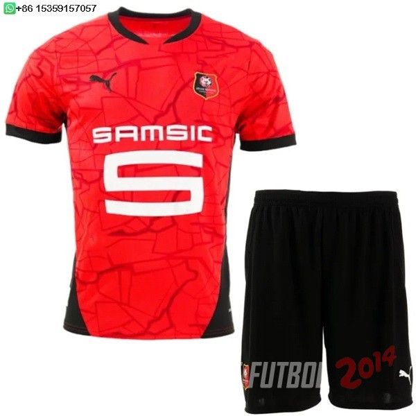 Camiseta Del Conjunto Completo Rennais Nino Primera 2024/2025