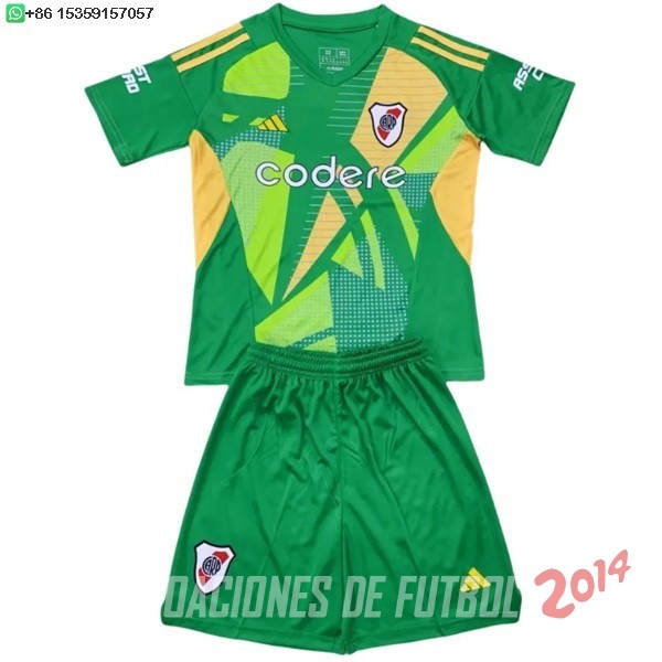 Camiseta Del Conjunto Completo River Plate Ninos Portero 2024/2025 Verde