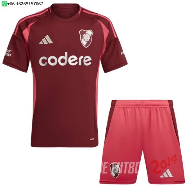 Camiseta Del Conjunto Completo River Plate Ninos Segunda 2024/2025