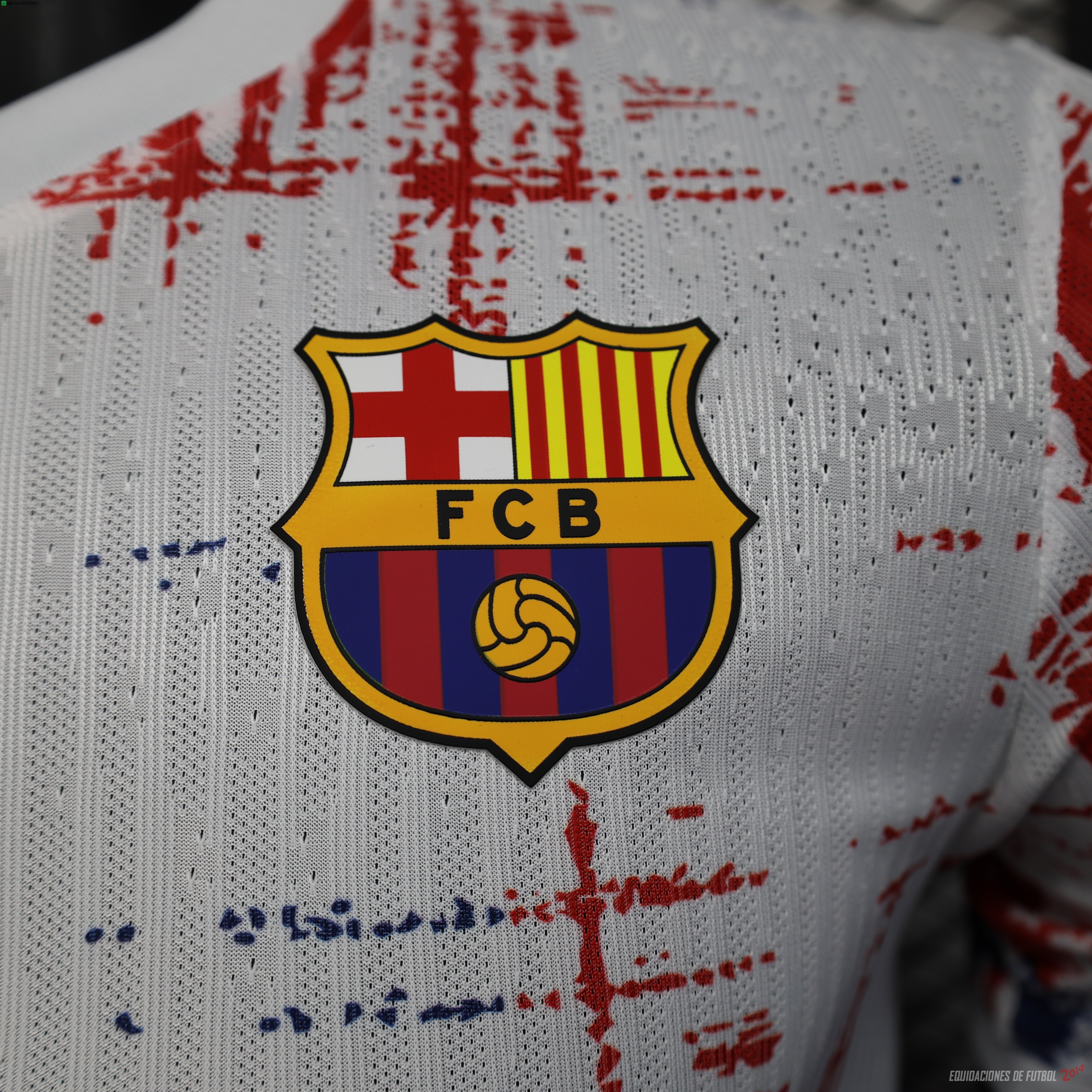 Tailandia Camiseta Del Barcelona Especial Jugadores 2025/2026 Blanco Azul