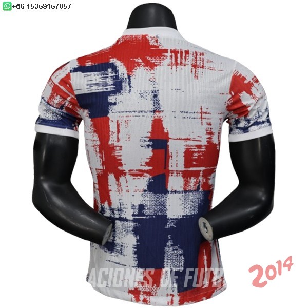 Tailandia Camiseta Del Barcelona Especial Jugadores 2025/2026 Blanco Azul