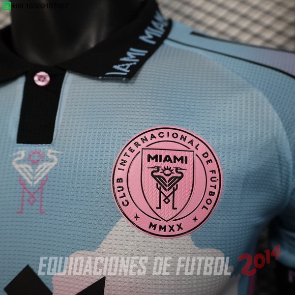 Tailandia Camiseta Del Inter Miami Especial Jugadores 2025/2026 Azul Rosa