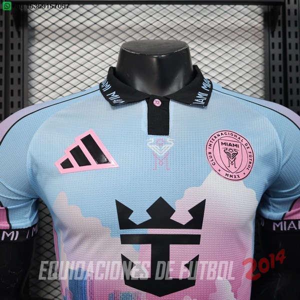Tailandia Camiseta Del Inter Miami Especial Jugadores 2025/2026 Azul Rosa