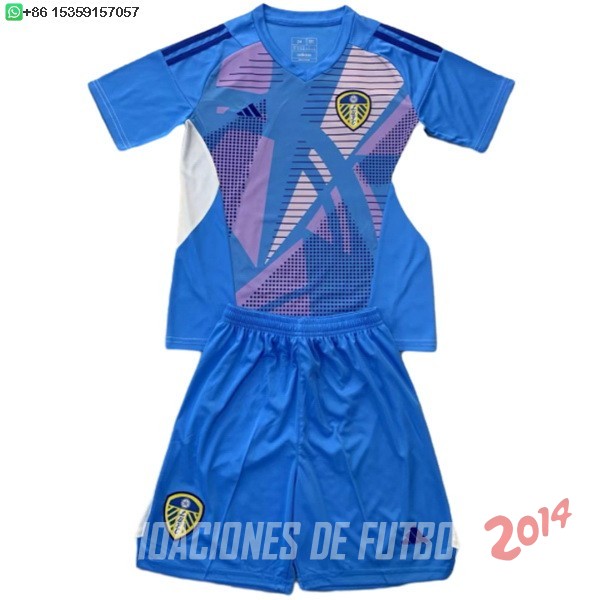 Tailandia Camiseta Del Leeds United Ninos Portero 2024/2025 Azul