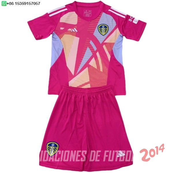 Tailandia Camiseta Del Leeds United Ninos Portero 2024/2025 Rosa