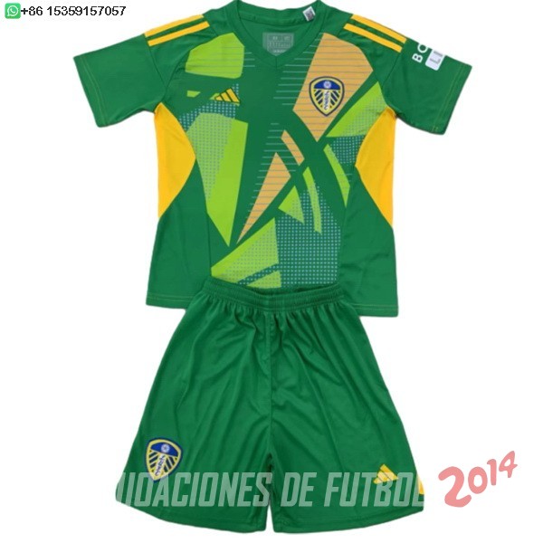 Tailandia Camiseta Del Leeds United Ninos Portero 2024/2025 Verde