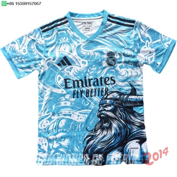 Tailandia Camiseta Del Real Madrid Especial 2025/2026 Azul Blanco