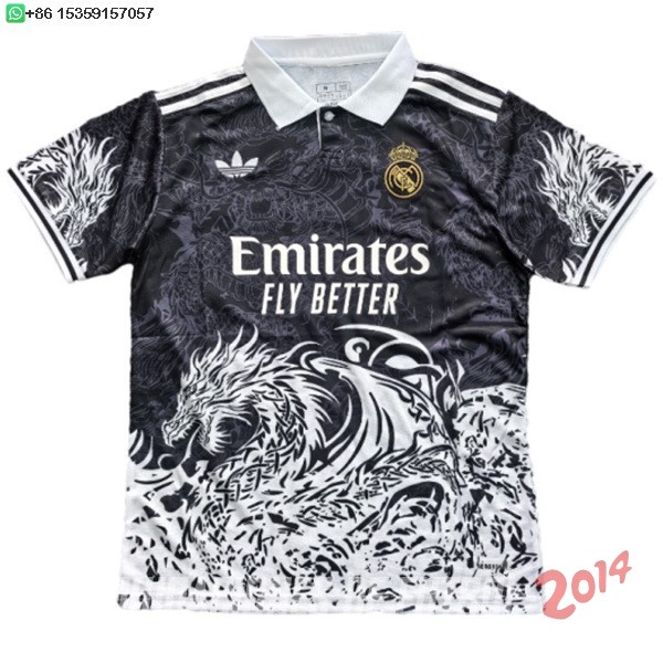 Tailandia Camiseta Del Real Madrid Especial 2025/2026 Negro Blanco