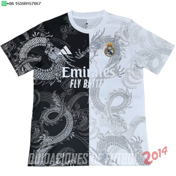 Tailandia Camiseta Del Real Madrid Especial 2025/2026 Negro II Blanco