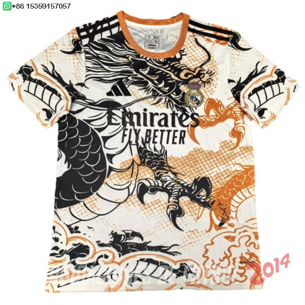 Tailandia Camiseta Del Real Madrid Especial 2025/2026 Negro Naranja Blanco
