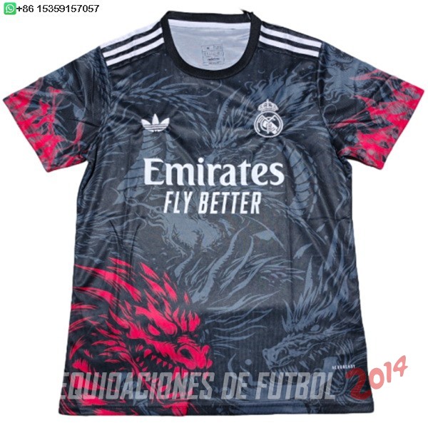Tailandia Camiseta Del Real Madrid Especial 2025/2026 Negro Rojo