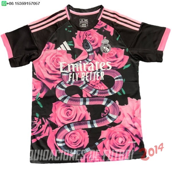 Tailandia Camiseta Del Real Madrid Especial 2025/2026 Rosa Negro