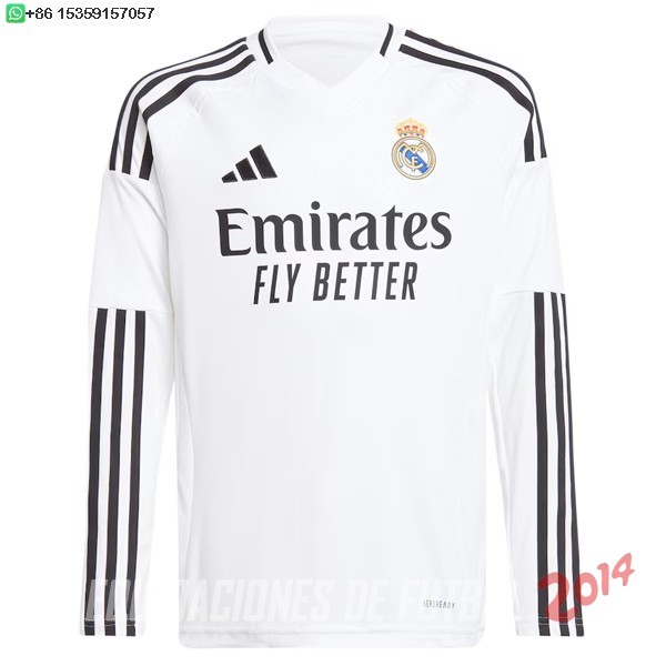 Tailandia Camiseta Del Real Madrid Primera Manga Larga 2024/2025